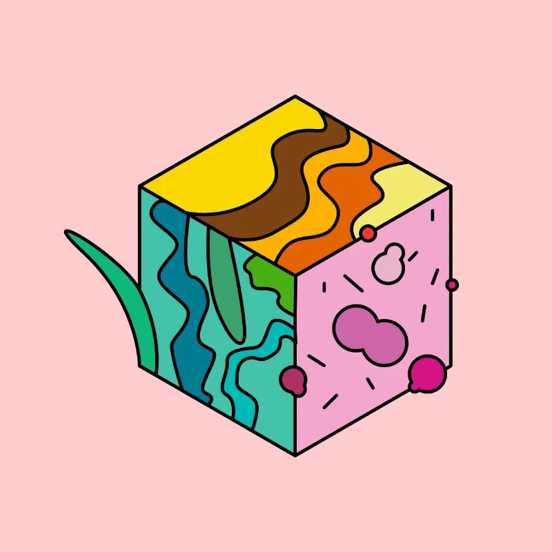 Cube Dimensions Optical Illusion Gift Idea