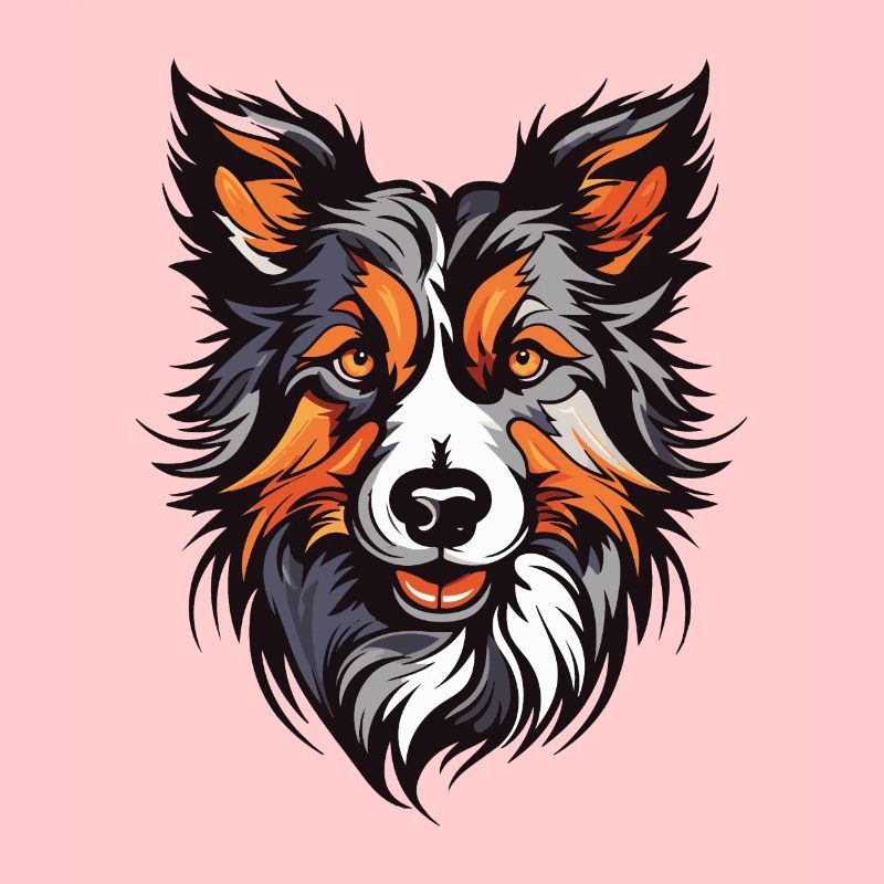 Portrait de chien Border Collie