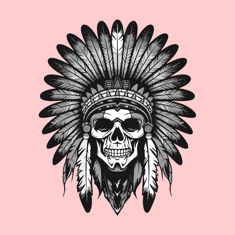 Apache Indianer Totenkopf Häuptling