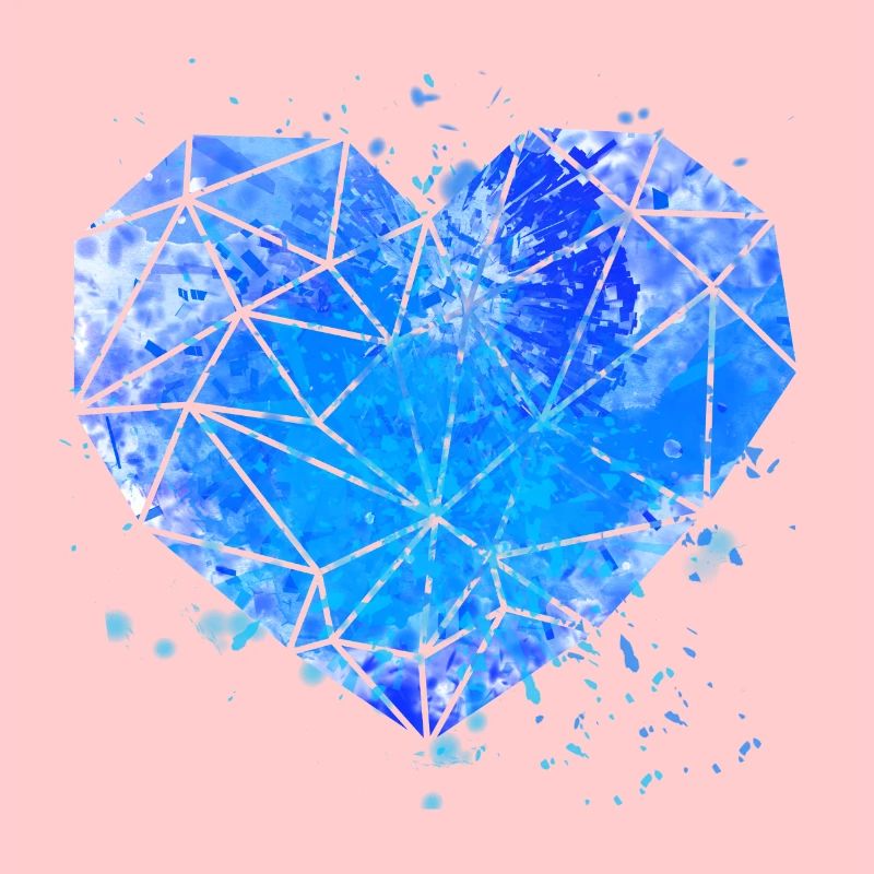 Herz Explosion (blau)