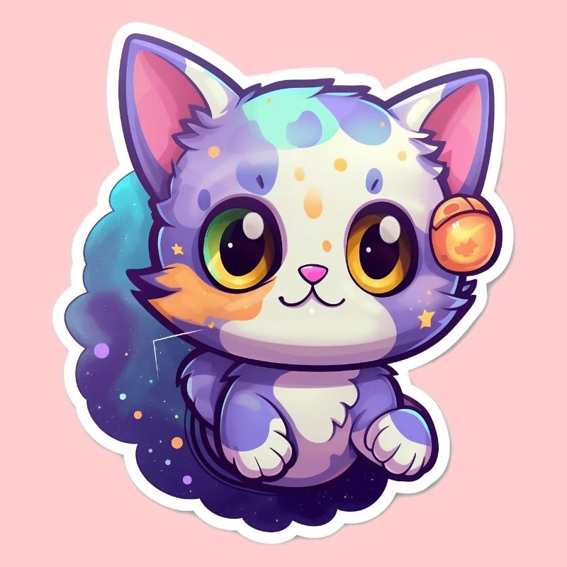 A cute space kitty