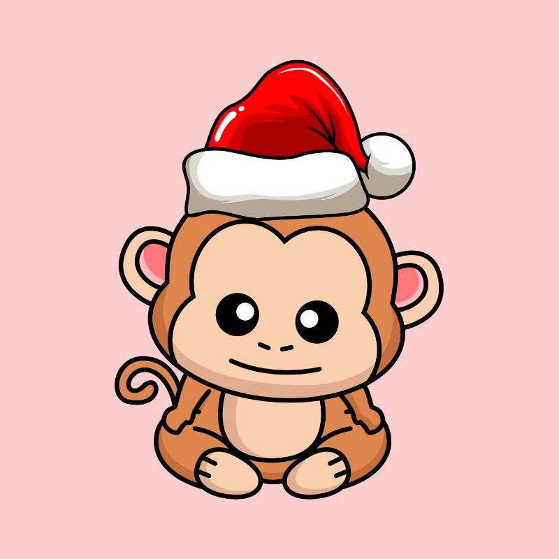 Affe Comic Weihnachten