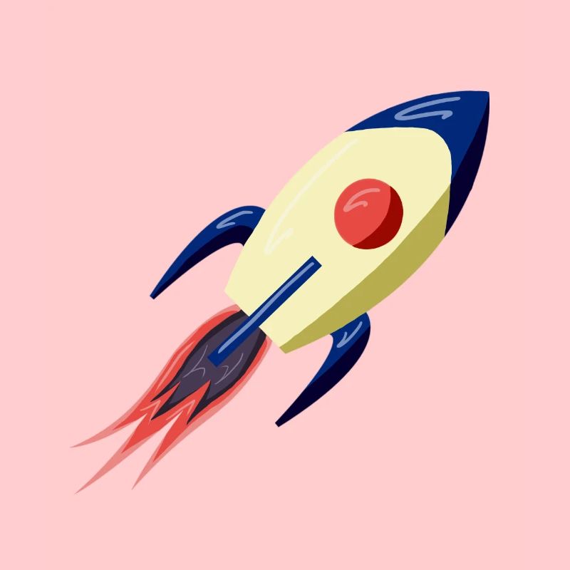 Retro rocket spaceship universe universe gift