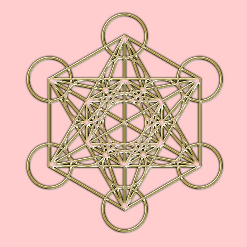 Metatron's Cube gold 3D