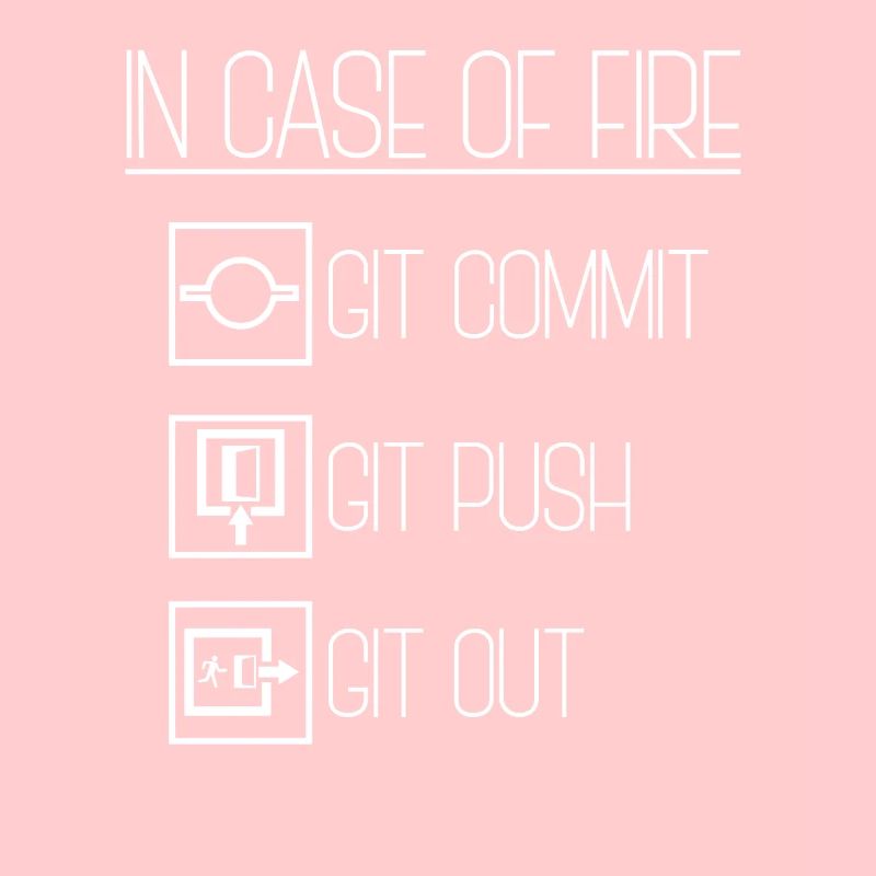 En cas d'incendie Git Commit Coding Programmer Linux