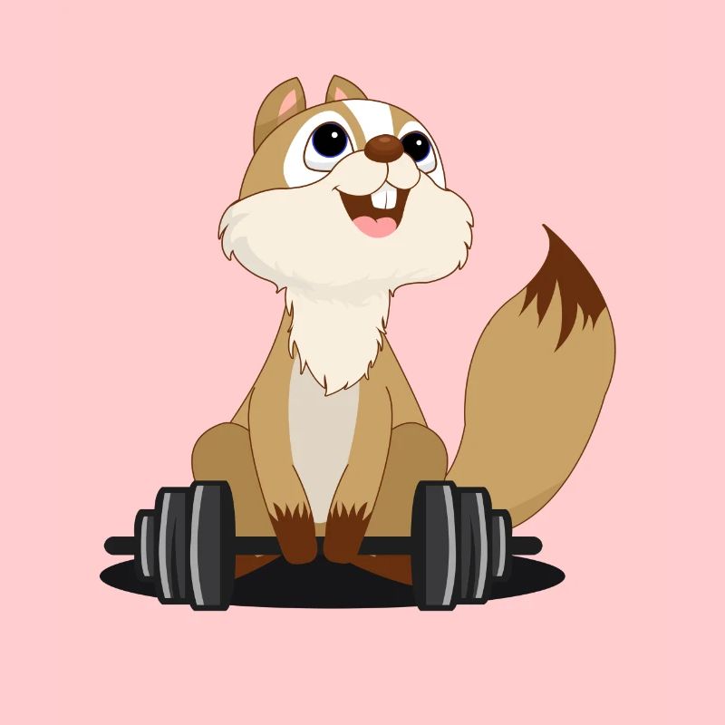 Fitness Eichhörnchen mit Handeln