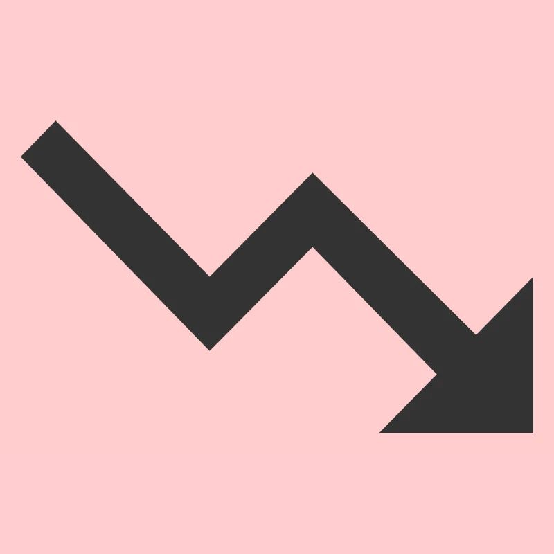 Trend down | Schwarz | Geschenkidee