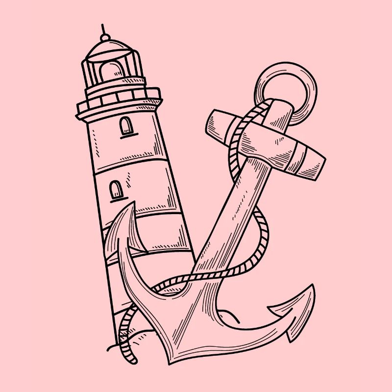 Leuchtturm Anker Maritim