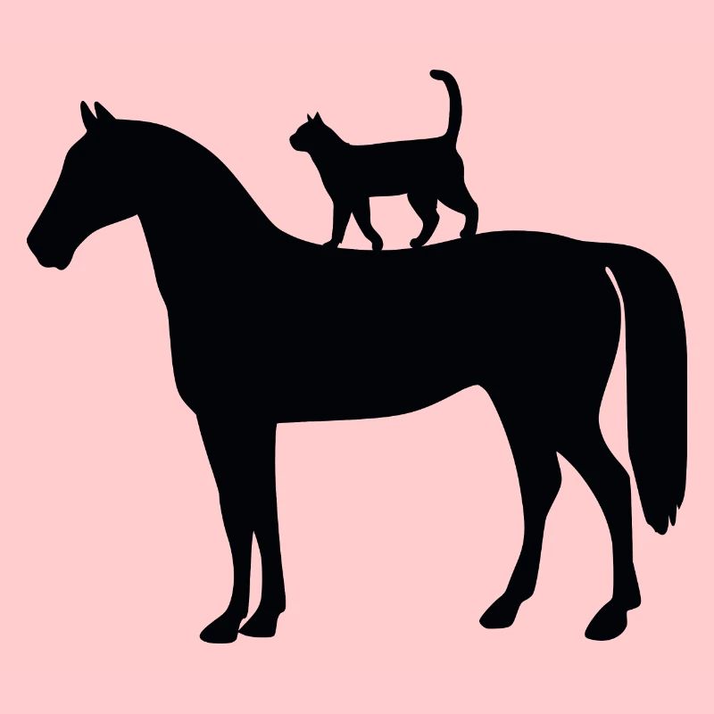 Pferd mit Katze