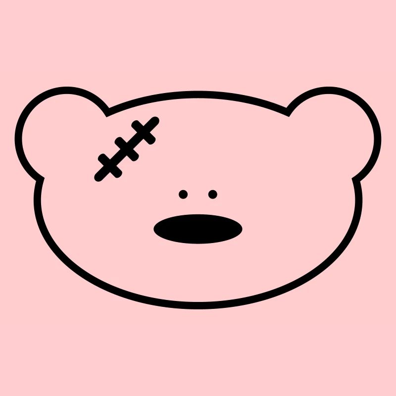 Lustiger Teddybär mit Narbe