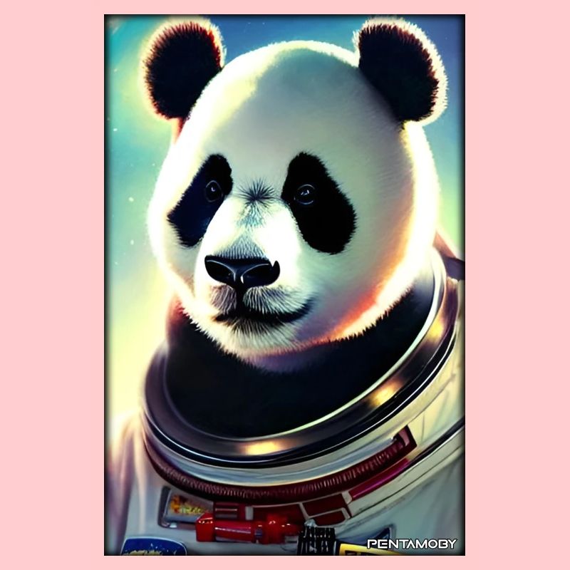 Panda Bear Panda Astronaut Future Sci-Fi Technology