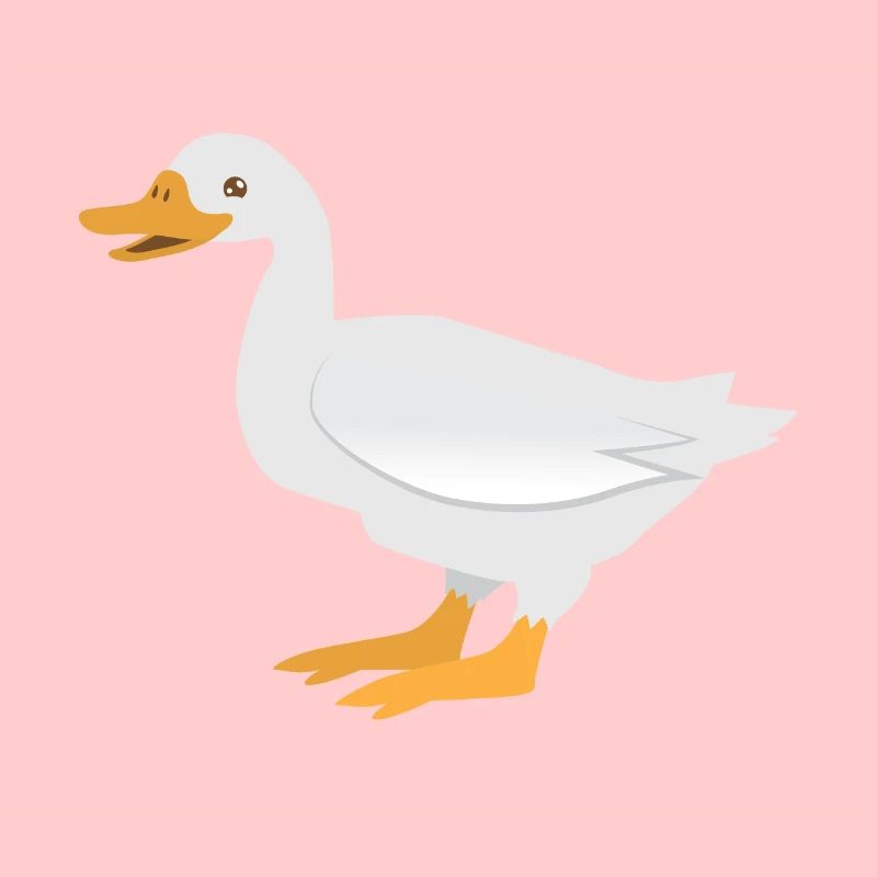 Canard blanc debout