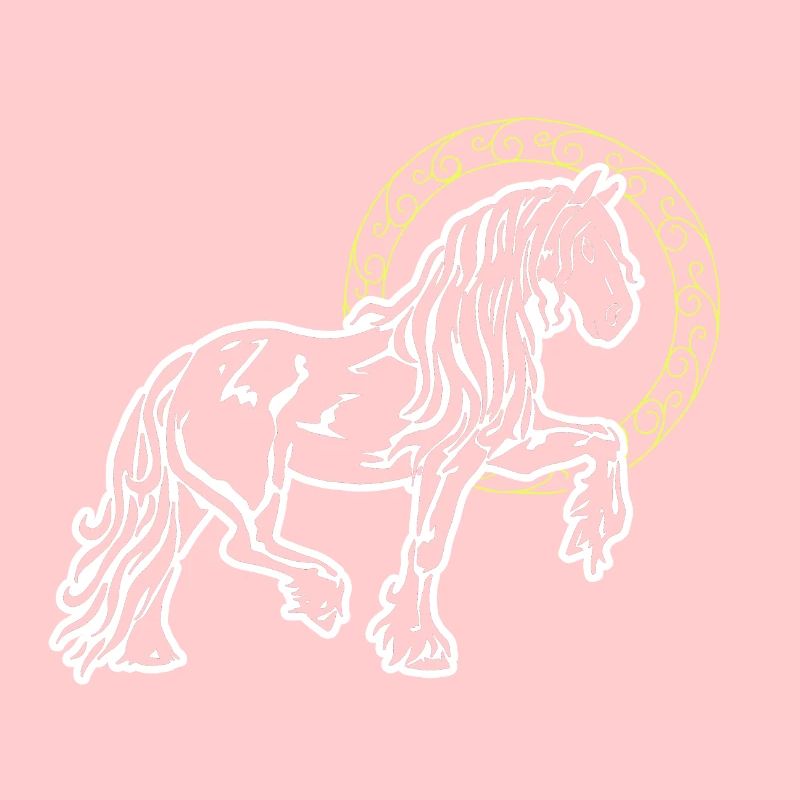 Friese Horse Pride Funny Circle Gold Ring Gift