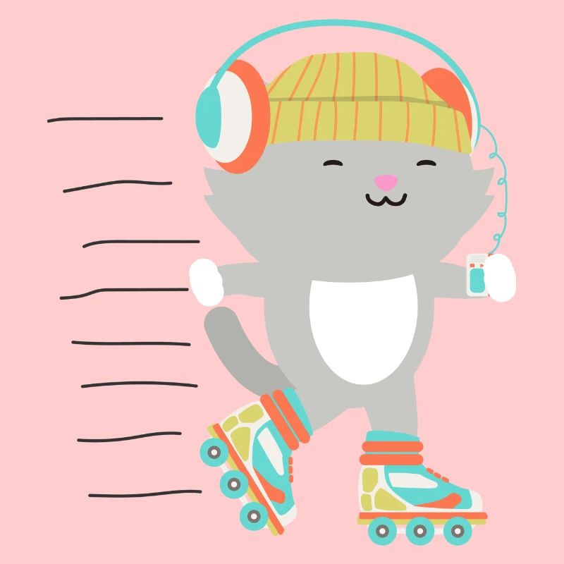 Rollschuh Mieze Katze Rollerskates Kätzchen