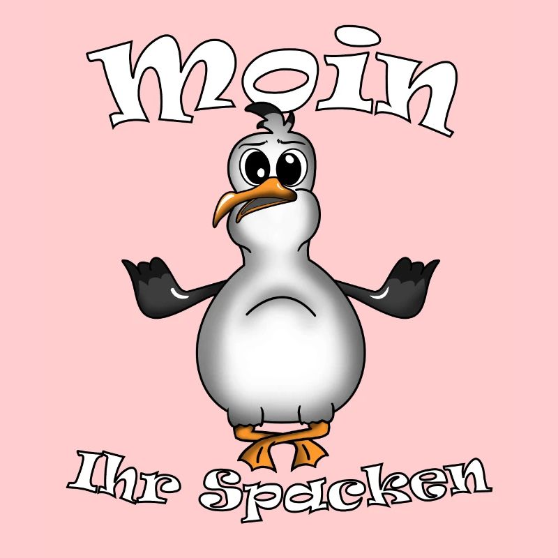 PLATTDEUTSCHER SPRUCH MIT MÖWE