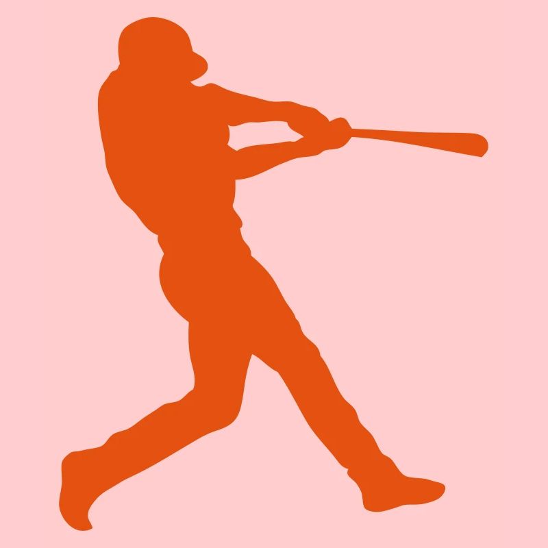 baseball bat strikes silhouette