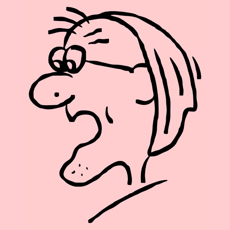 Comic cartoon character man with cap