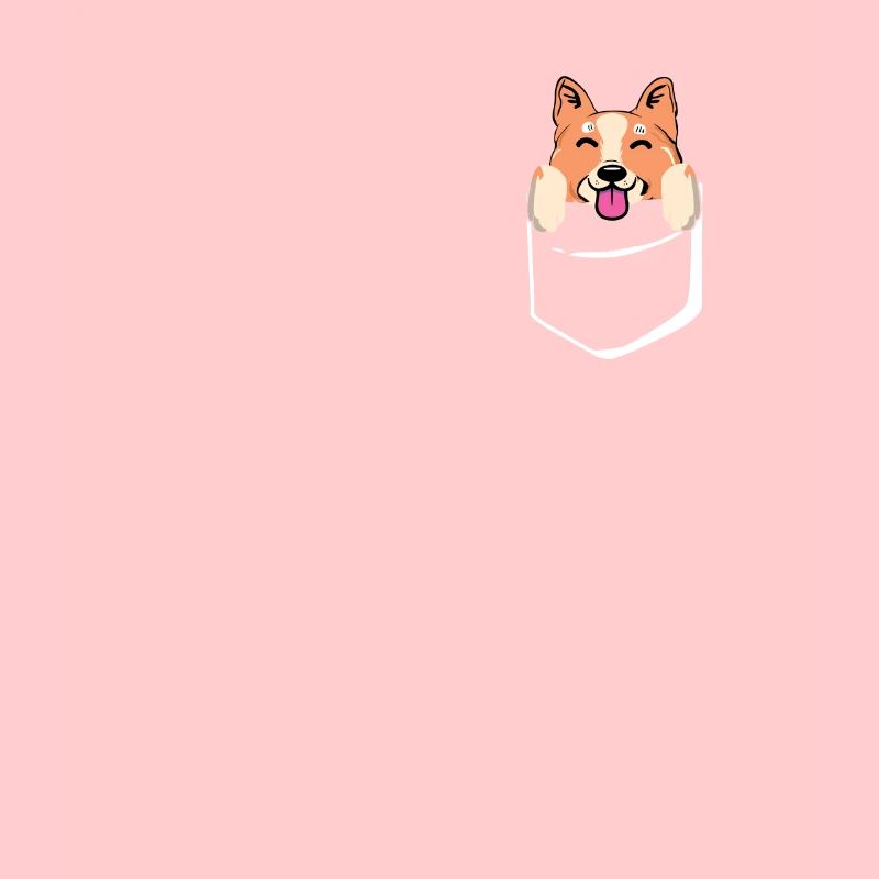 Mignon chiot de chien Kawaii dans l’animal de poche Corgi