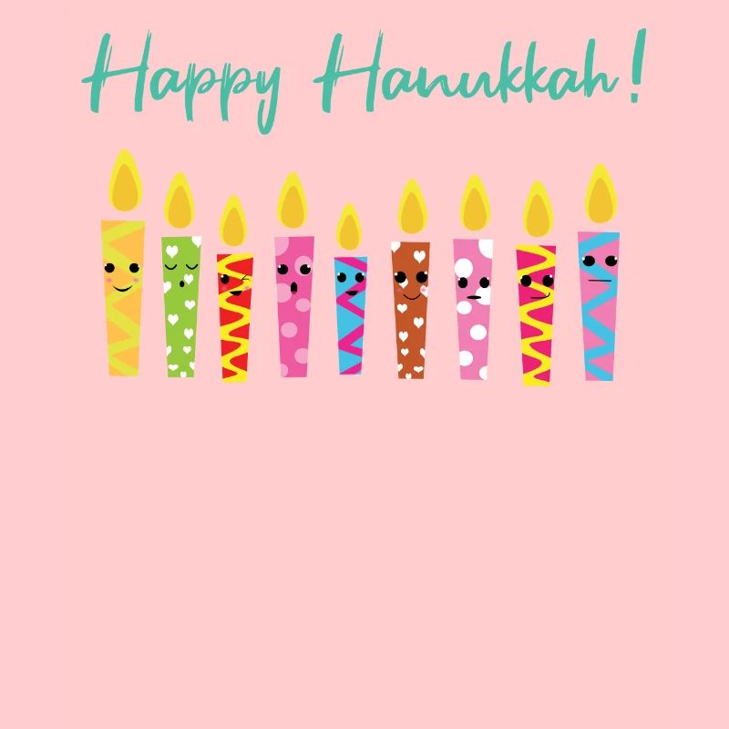 Mignon Joyeux Hanoukka Bougies Menorah Juif