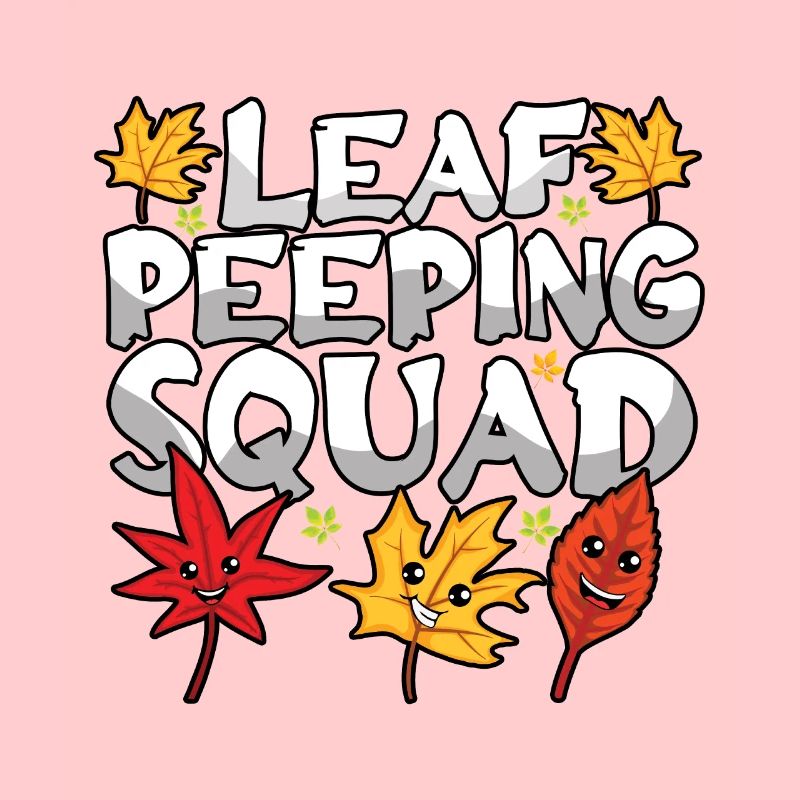 Leaf Peeping Squad Mignon Kawaii Feuillage Leaf Peeper