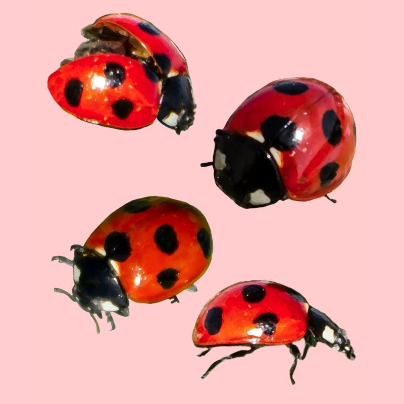 4 ladybugs