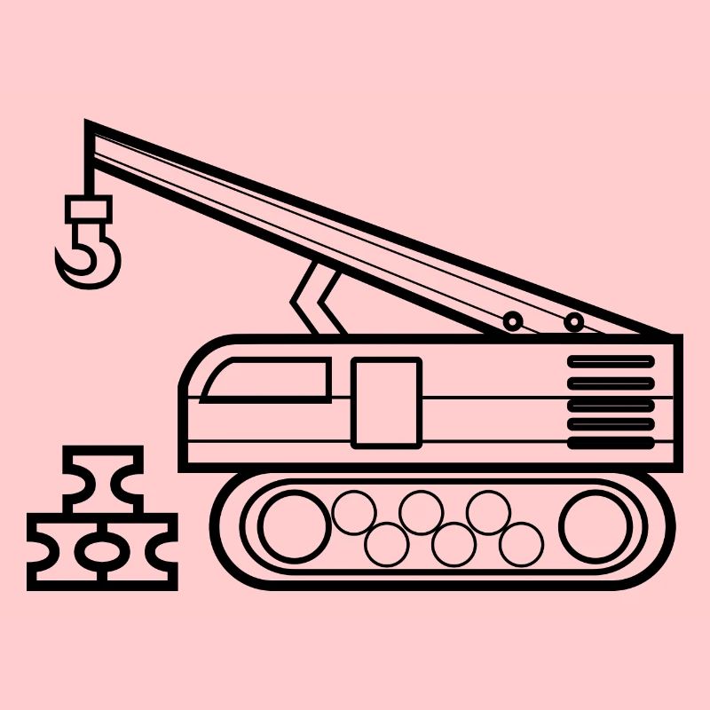 Crane for coloring Crane driver gift
