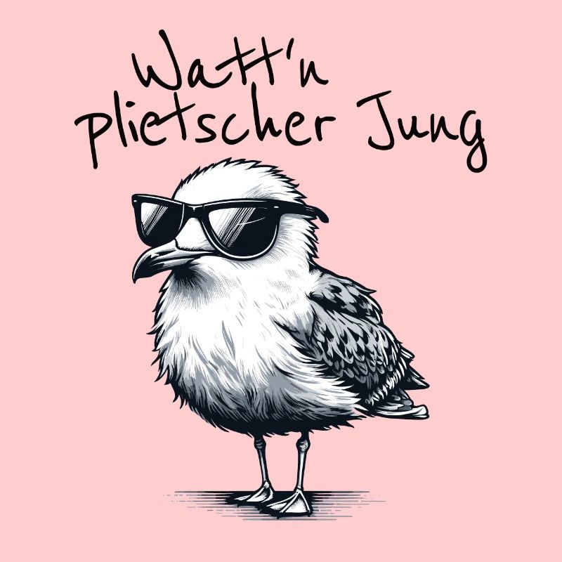 Watt'n plietscher Jung Norddeutsche Möwe Spruch