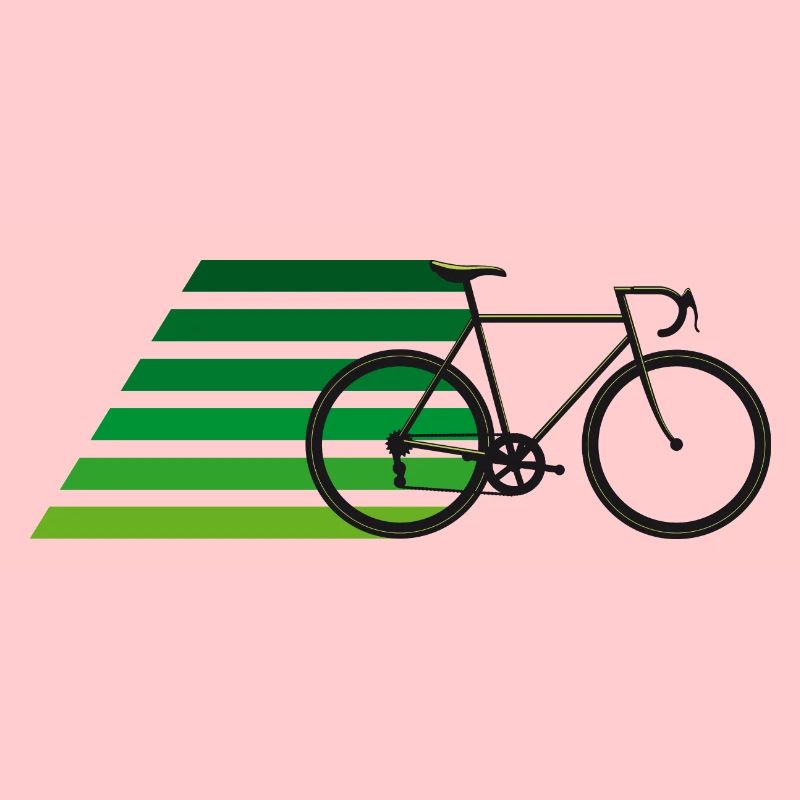Vélo à rayures vertes
