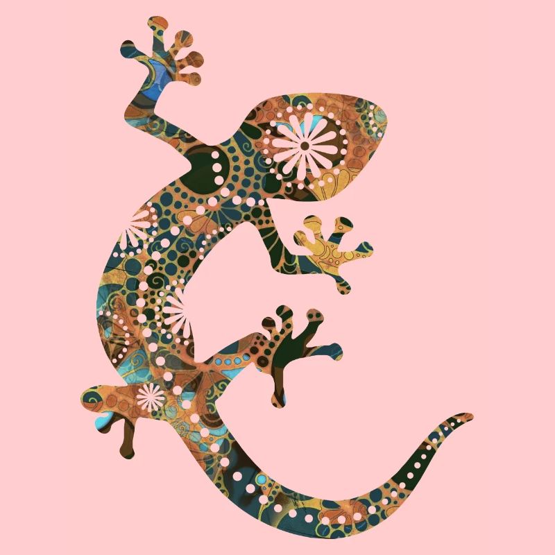 Silhouette Gecko - Ethno Style 3