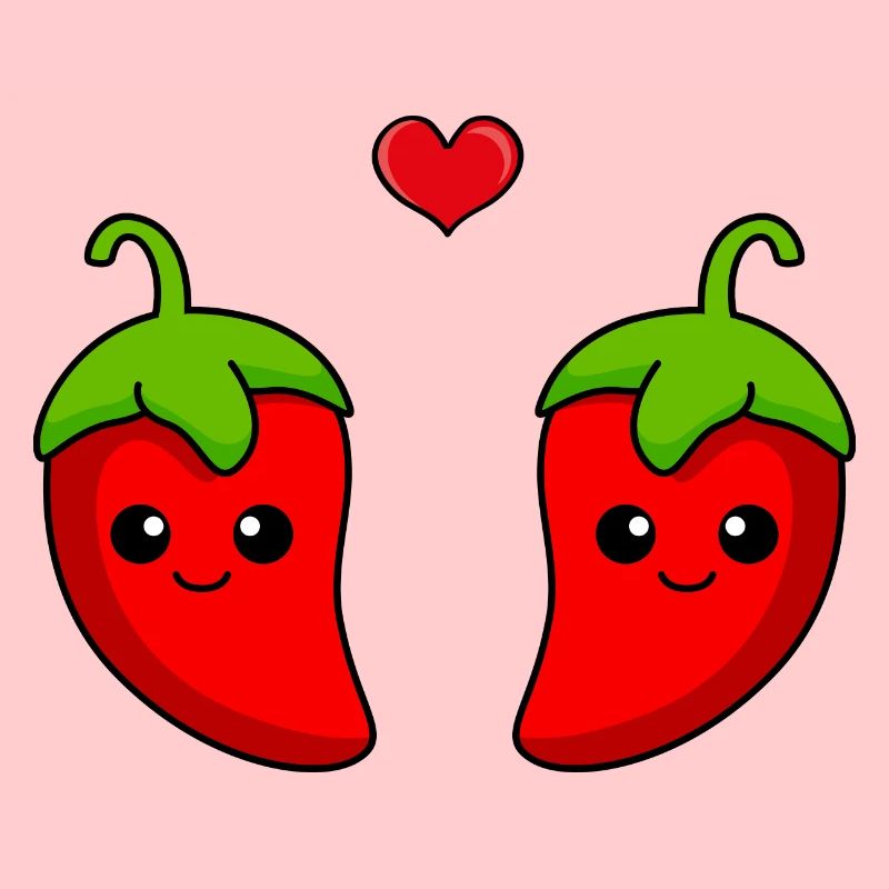 Chilli Paar Liebe Comic