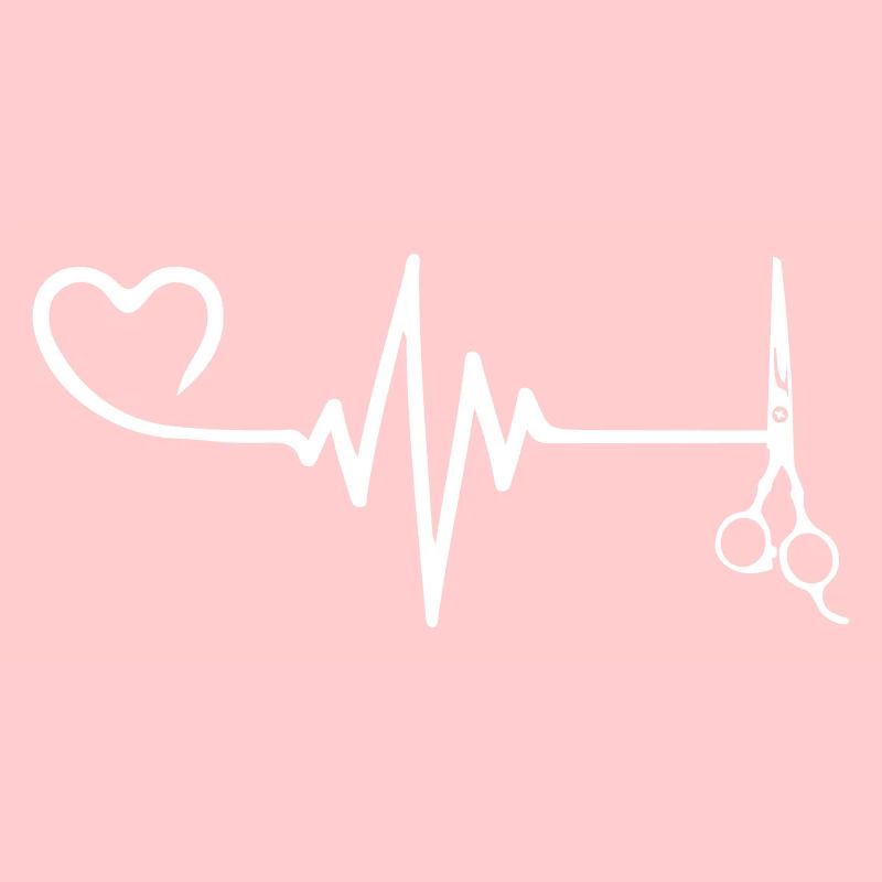 Scissors Barber Pulse Heart Love
