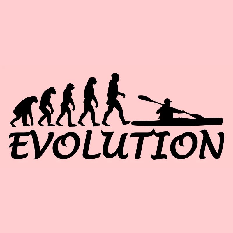 Evolution kayak canoe canoeists paddle gift idea