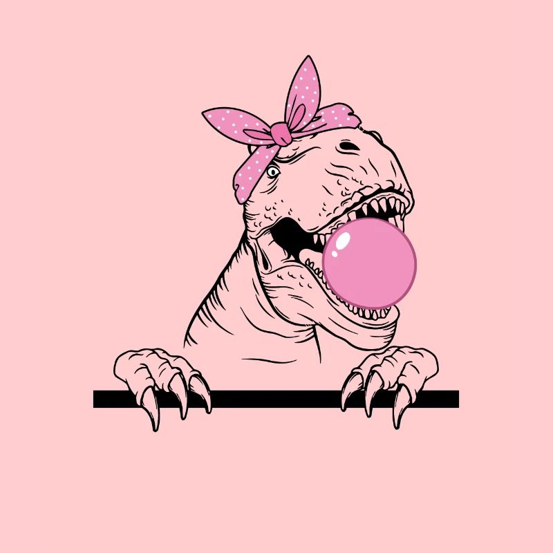 T-Rex with chewing gum Dino dinosaur chews gum