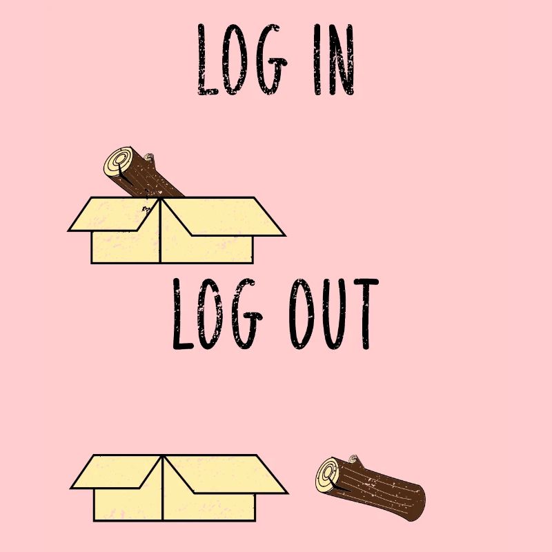 Computer Science Joke Log In Log Out Nerd Office Gift