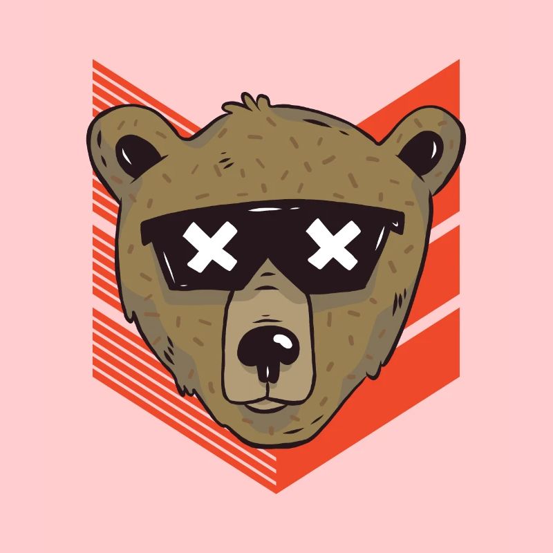 Cool Bear, cooler Bär, Bär mit Sonnenbrille