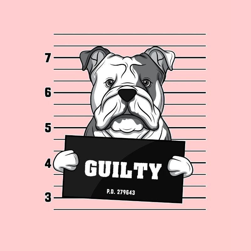 Chien coupable chien stupide arrestation chiot coupable