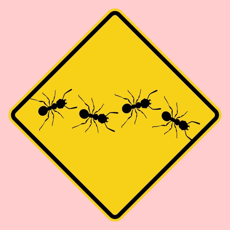 Ameisen Warnschild