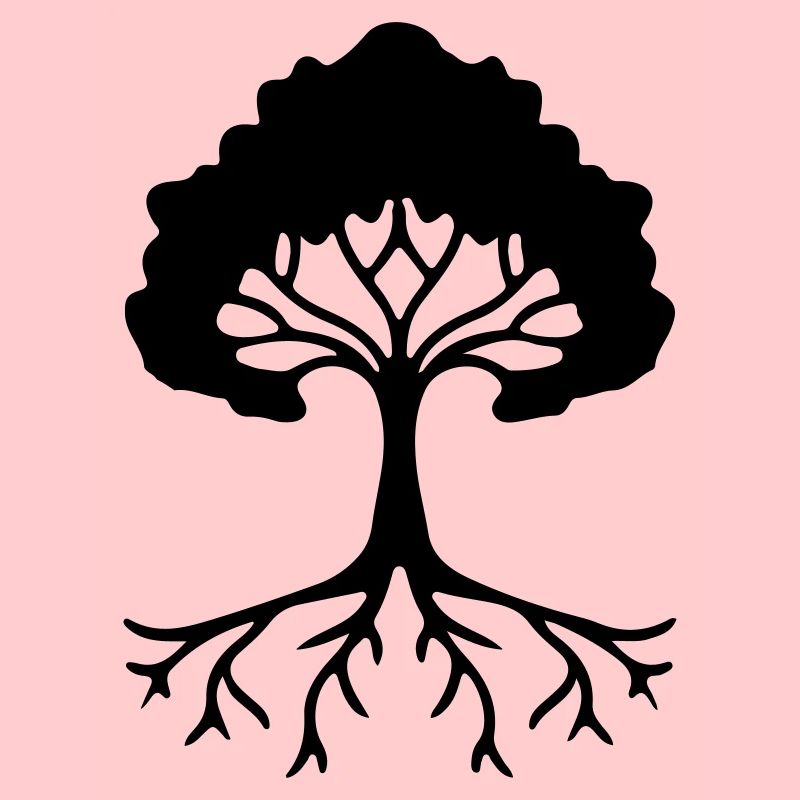 Tree rooted with roots Tree of Life