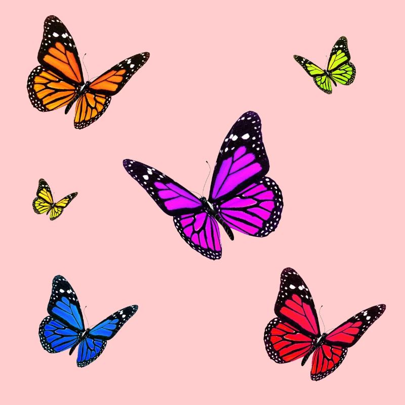 Multicoloured Monarch Butterfly set