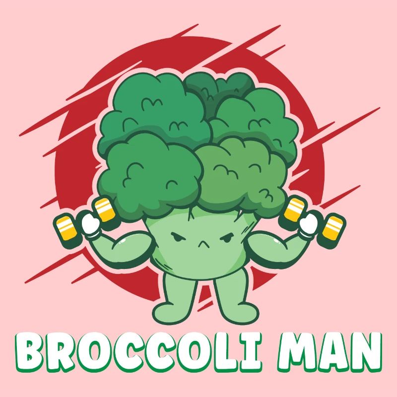 Funny Cute Broccoli Man