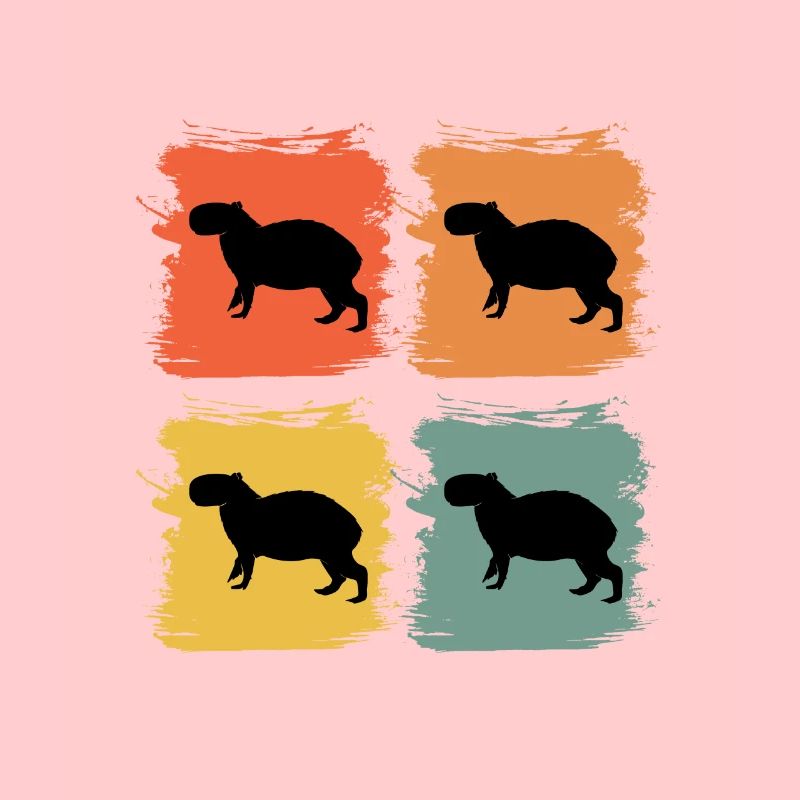 Capybara Wildtier Tier Retro Pop Art Geschenkidee