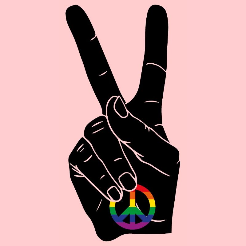 PEACE PEACEZEICHEN REGENBOGENFAHNE CSD