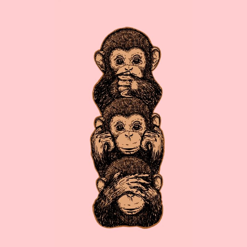 Trois singes importance loyauté courage civique