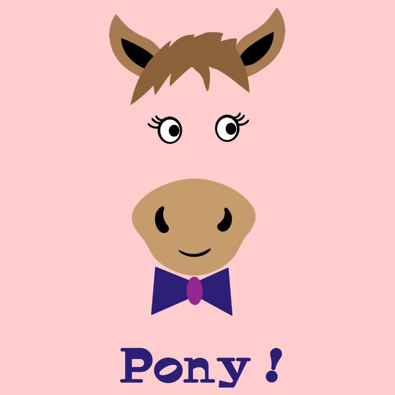 Pony with a blue bow tie