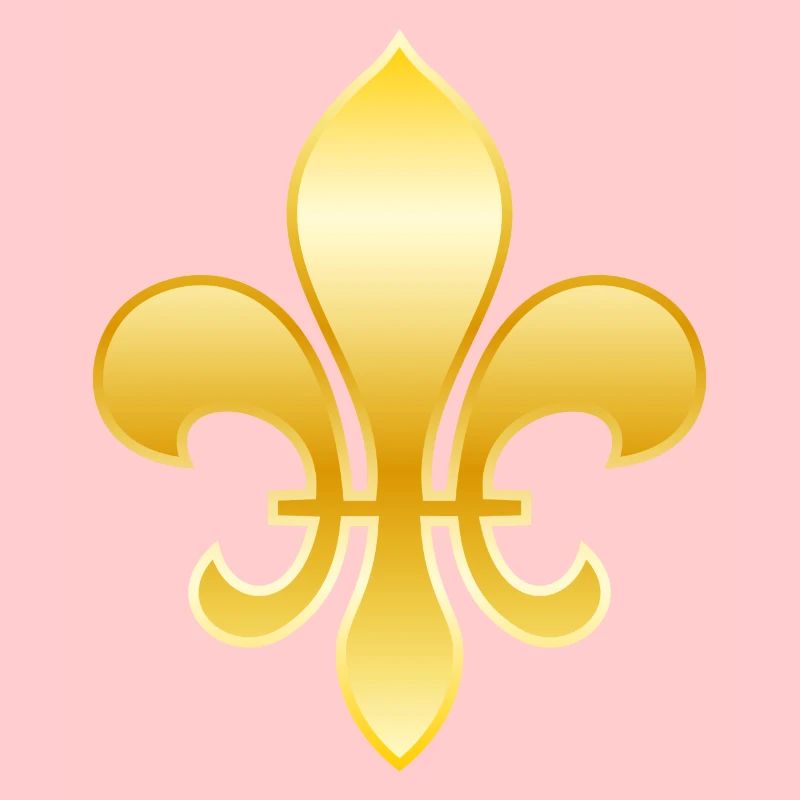 Fleur de Lys / Fleur de Lis Aspect or métallisé