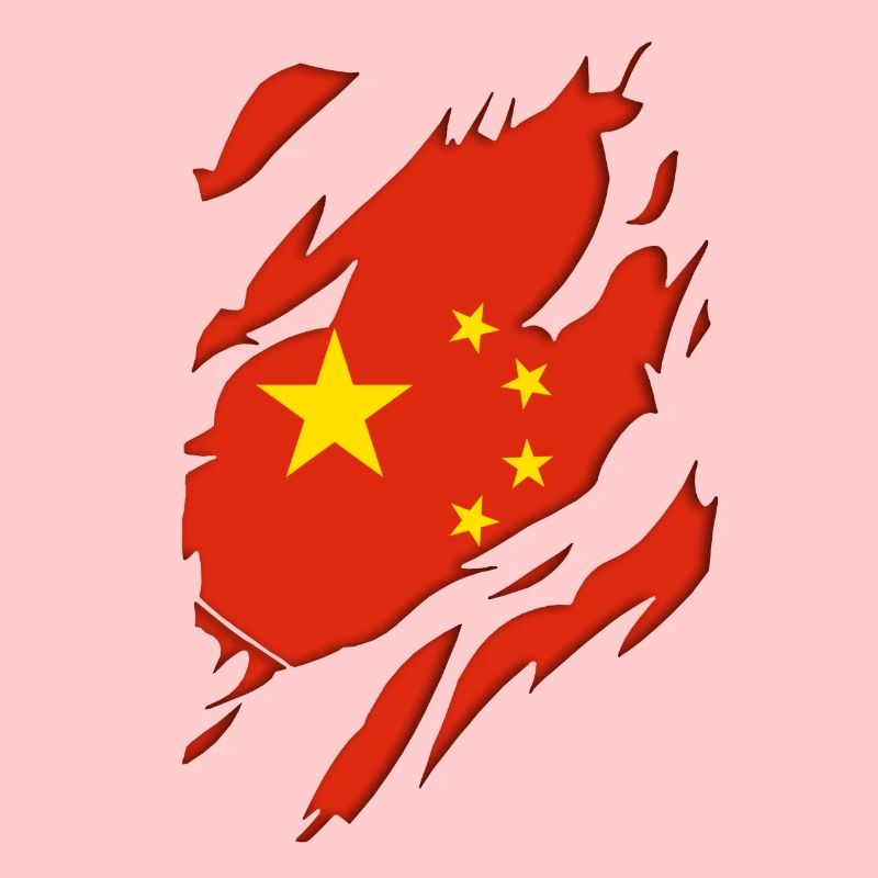 Motif déchiré du drapeau de la Chine