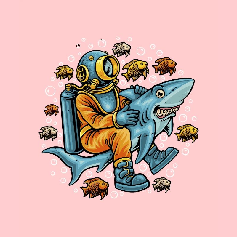 Plongeur et requin
