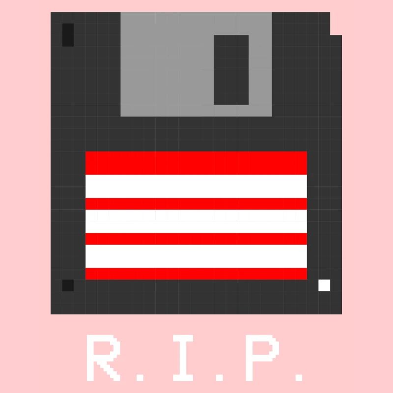 Diskette RIP Witzig Computer Tee