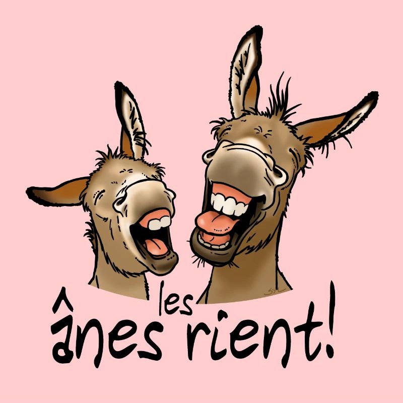 Les ânes rient! (texte noir)