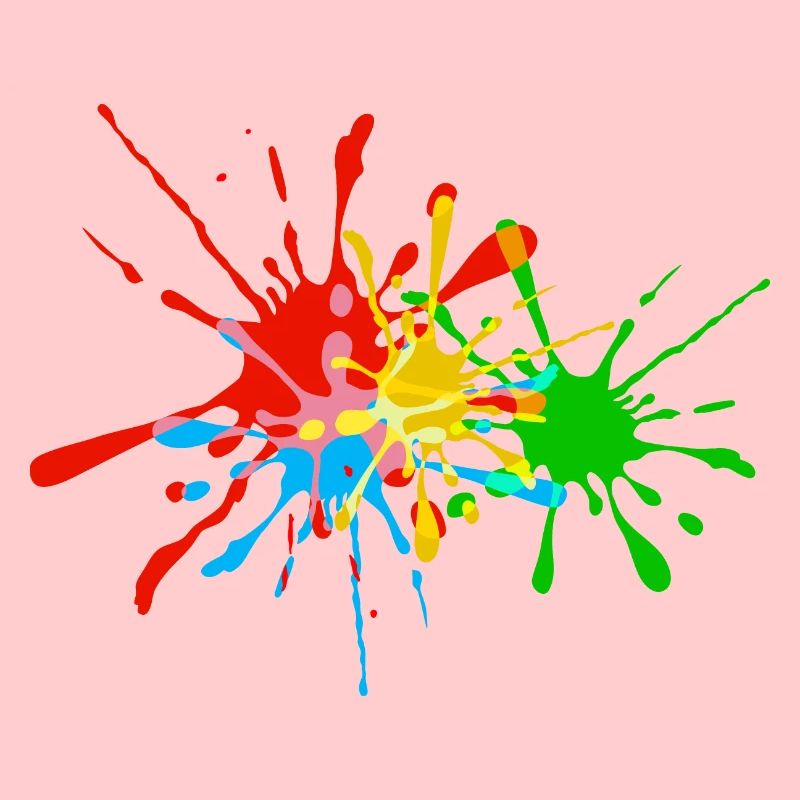 Éclaboussures de peinture, éclaboussures de couleurs